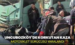 Uncubozköy’de Korkutan Kaza: Motosiklet Sürücüsü Yaralandı
