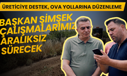 Başkan Şimşek Ova Yollarındaki Çalışmaları Sahada İnceledi