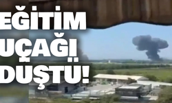 Son dakika... Yalova'da askeri eğitim uçağı düştü