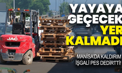 Manisa’da kaldırım işgali pes dedirtti! Yayaya geçecek yer kalmadı