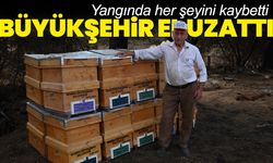 Yangında Kovanları Zarar Gören Arıcıya Büyükşehir’den Destek
