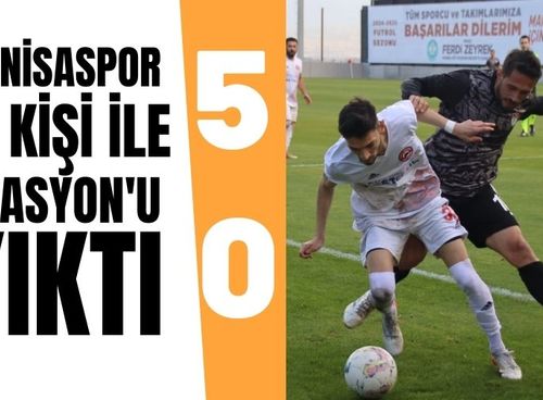 Manisaspor 10 kişi ile İstasyon'u yıktı : 5-0