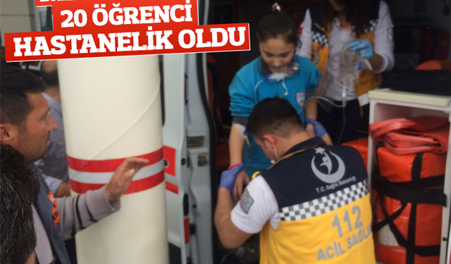 Manisa'da 20 öğrenci hastanelik oldu