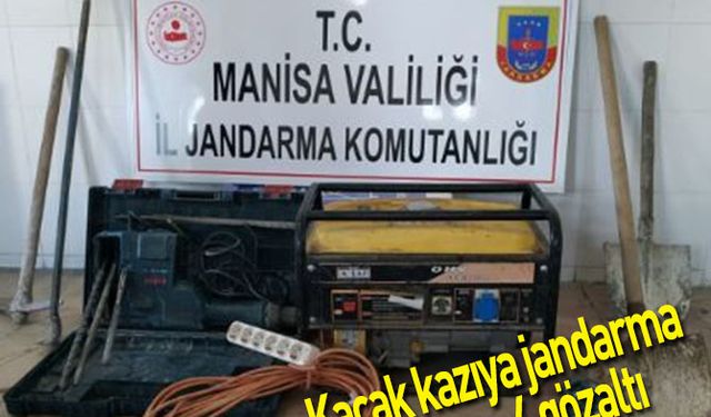 kaçak kazıya jandarma baskını: 4 gözaltı