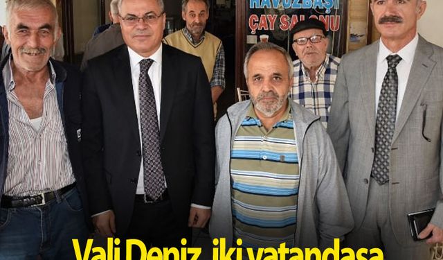 Vali Deniz, iki vatandaşa sigarayı bıraktırdı