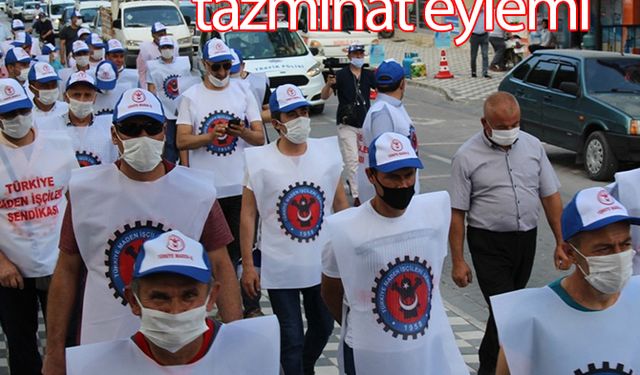 Maden işçilerinden tazminat eylemi