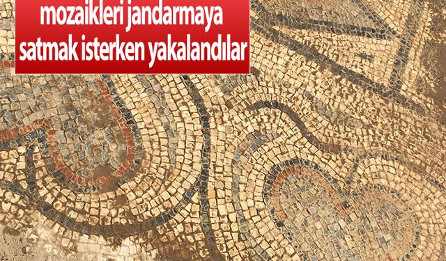 Manisa'da 5 milyon dolarlık mozaikleri jandarmaya satmak isterken yakalandılar