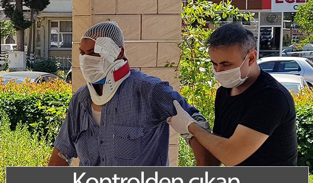  Kontrolden çıkan kamyonet tarlaya uçtu: 1 yaralı