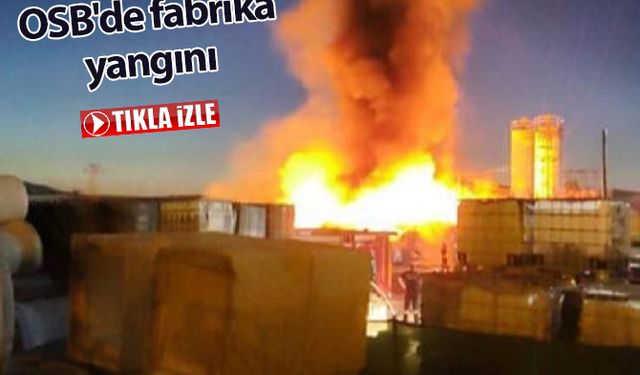 Manisa OSB'de fabrika yangını