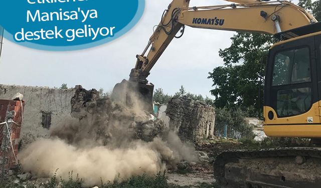 Depremden etkilenen Manisa'ya destek geliyor