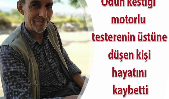 Odun kestiği motorlu testerenin üstüne düşen kişi hayatını kaybetti