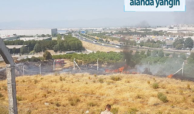 Manisa’da otluk alanda yangın