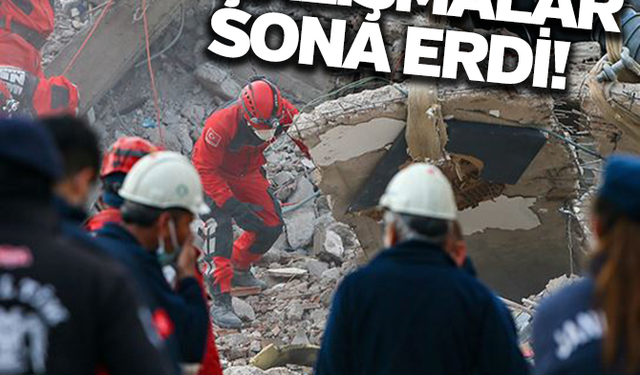 İzmir'de arama kurtarma çalışmaları sona erdi