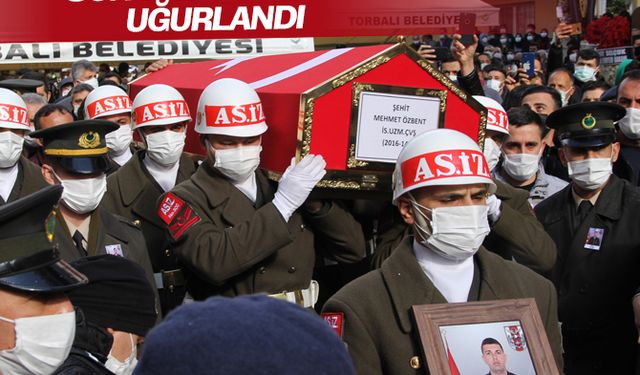 İzmir şehidine hüzünlü veda