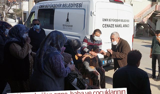 Feci kazada ölen anne, baba ve çocuklarının cenazesi Sarıgöl'e getirildi