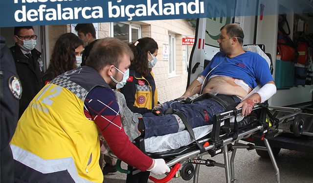 Çalışmak için gittiği hastane inşaatında defalarca bıçaklandı