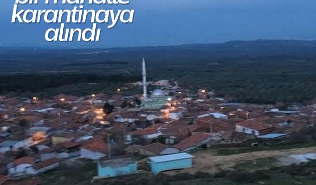 Manisa'da bir mahalle karantinaya alındı