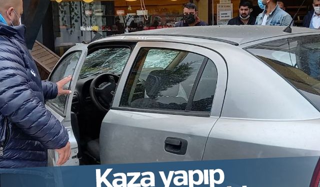 Kaza yapıp pastaneye daldı: 1 yaralı