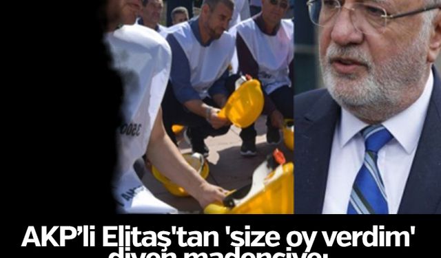 AKP’li Elitaş'tan 'size oy verdim' diyen madenciye: 'Bana ne, vermeseydin'