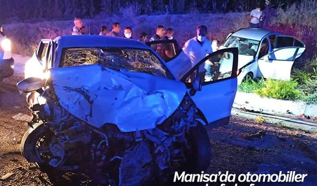 Manisa’da otomobiller kafa kafaya çarpıştı: 1 ölü, 3 yaralı