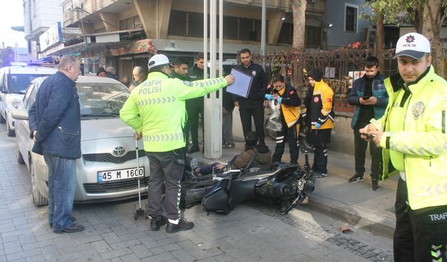 Otomobil ile motosiklet çarpıştı: 1 yaralı