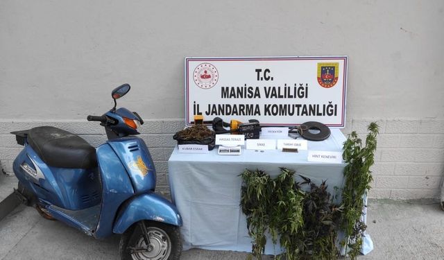 Manisa'da jandarma hem esrar hem de tarihi eser ele geçirdi