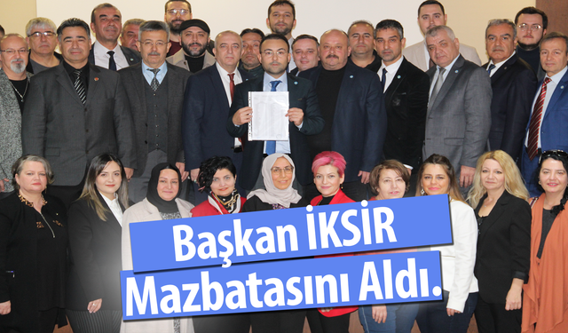 İYİ Parti Manisa İl Başkanı Av. Ali Zafer İksir Mazbatasını Aldı.