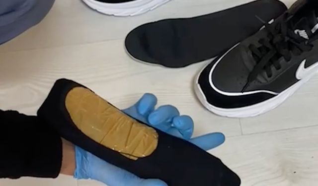 Denizli'de uyuşturucuyu ayakkabılarında saklayan zanlı tutuklandı