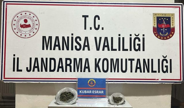 Salihli'de 102 gram esrar ele geçirildi