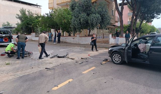 Aydın'da otomobille çarpışan motosikletin sürücüsü ağır yaralandı