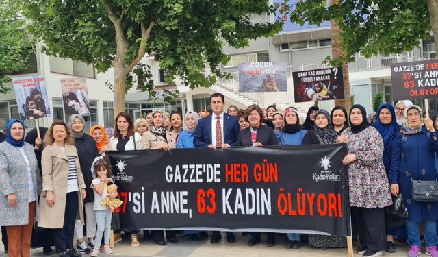 İzmir ve çevre illerde AK Parti'li kadınlar Gazzeli anneler için toplandı