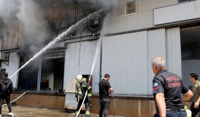 Muğla'da depoda çıkan yangında sebze ve meyveler zarar gördü