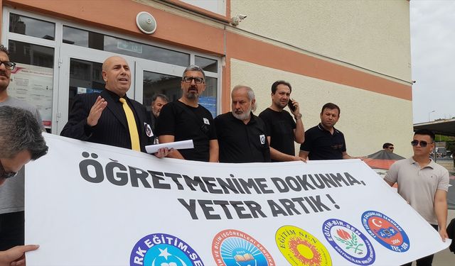 Muğla'da eğitimciler, okul müdürünün öldürülmesine tepki gösterdi