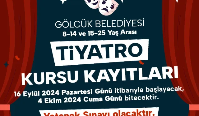 Gölcük'te tiyatro kursu kayıtları başladı