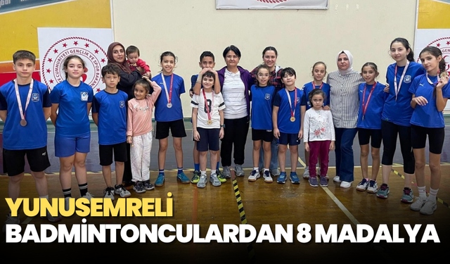 Yunusemreli badmintonculardan 8 madalya