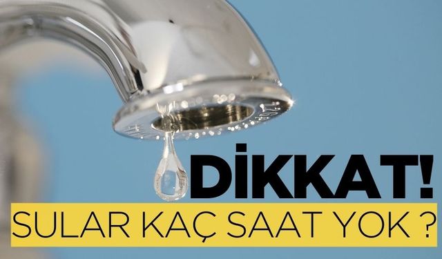 Şehzadeler’de su kesintisi