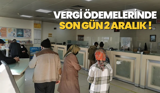 Vergi Ödemelerinde Son Gün 2 Aralık 2024!