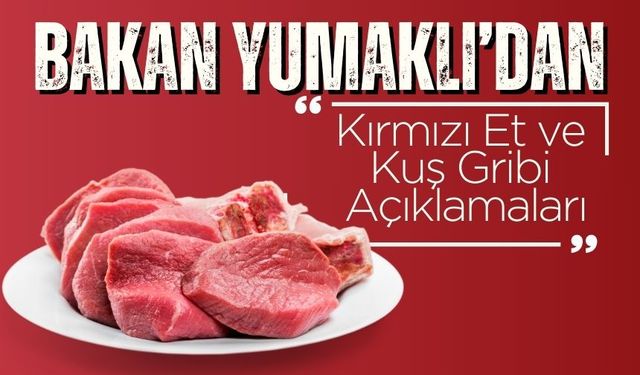 Bakan Yumaklı’dan Kırmızı Et ve Kuş Gribi Açıklamaları