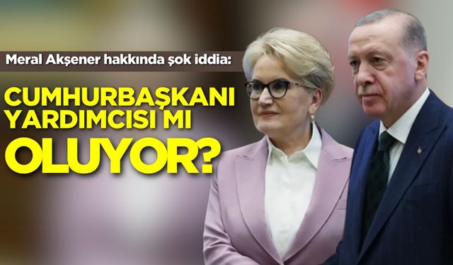 Meral Akşener hakkında şok iddia: Cumhurbaşkanı yardımcısı mı oluyor?