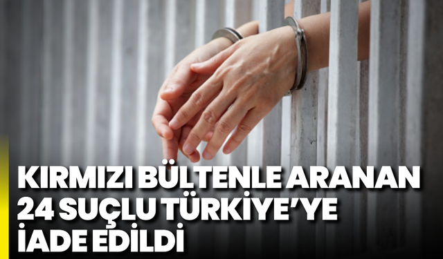 Kırmızı bültenle aranan 24 suçlu Türkiye'ye iade edildi