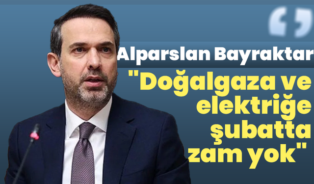 Alparslan Bayraktar açıkladı: Şubat ayında elektrik ve doğalgaza zam yok