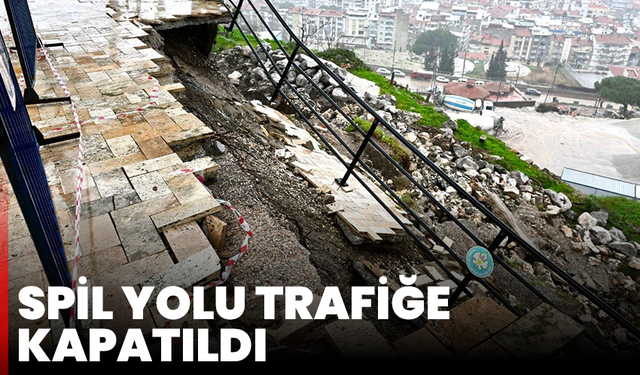 Spil yolu trafiğe kapatıldı