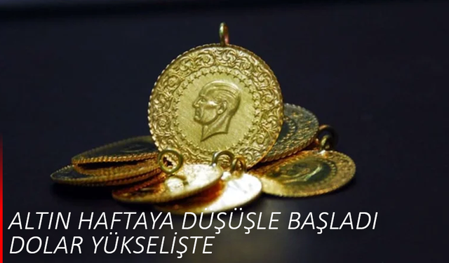 Altın haftaya düşüşle başladı, dolar yükselişte