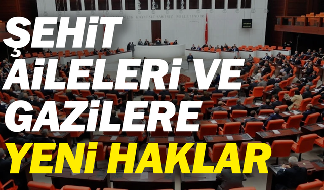 Şehit aileleri ve gazilere yeni haklar TBMM’den geçti
