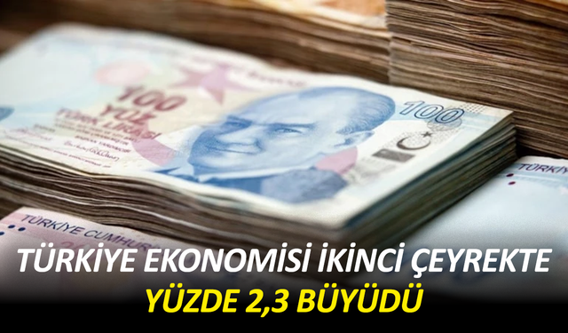Türkiye ekonomisi ikinci çeyrekte yüzde 2,3 büyüdü