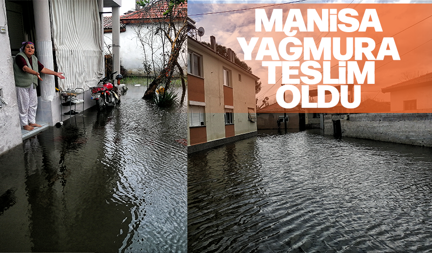 Manisa’da sağanak etkili oldu, bazı evleri su bastı