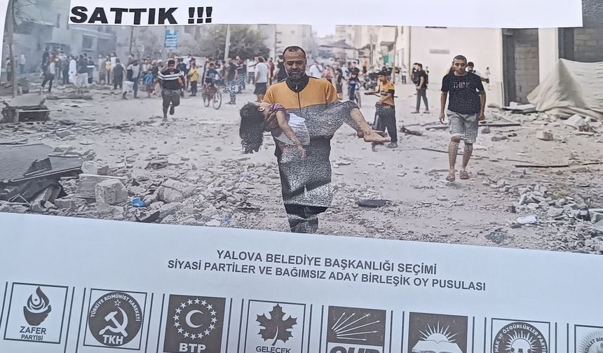 Bir vatandaş, "Sen Gazze'yi sattın, biz de seni sattık" notuyla CHP'ye oy verdiği pusulasını paylaştı.
