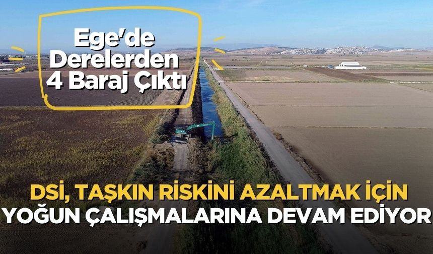 Ege'de Derelerden 4 Baraj Çıktı: DSİ, Taşkın Riskini Azaltmak İçin Yoğun Çalışmalarına Devam Ediyor