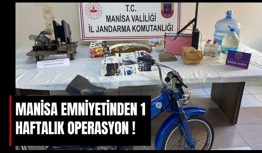 Manisa Emniyetinden 1 haftalık operasyon! Sayısız esrar ve tabanca bulundu