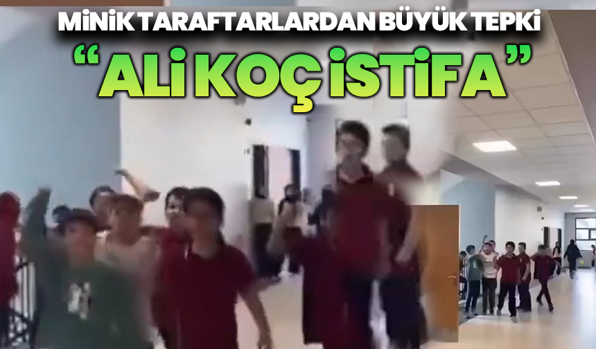Minik taraftarlardan büyük tepki: Manisa’da ilkokul öğrencilerinden Ali Koç’a “istifa” yürüyüşü